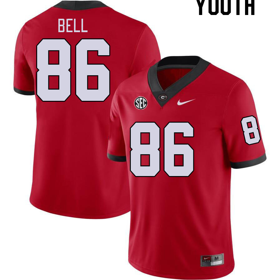 Youth #86 Dillon Bell Georgia Bulldogs College Football Jerseys Stitched-Red